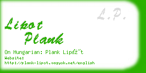 lipot plank business card